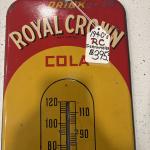1940s RC Royal Crown Cola Thermometer Sign