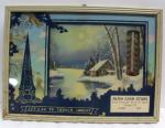 Framed Vintage ALMA CASH STORE Advertising Thermometer