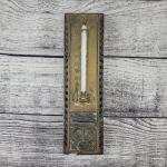 Vintage Steampunk Brass Thermometer in Gold Tone