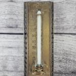 Vintage Steampunk Brass Thermometer in Gold Tone