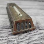 Vintage Steampunk Brass Thermometer in Gold Tone