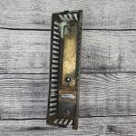 Vintage Steampunk Brass Thermometer in Gold Tone