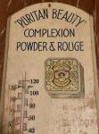 Puritan Beauty Powder Co. Antique Thermometer Sign 21”