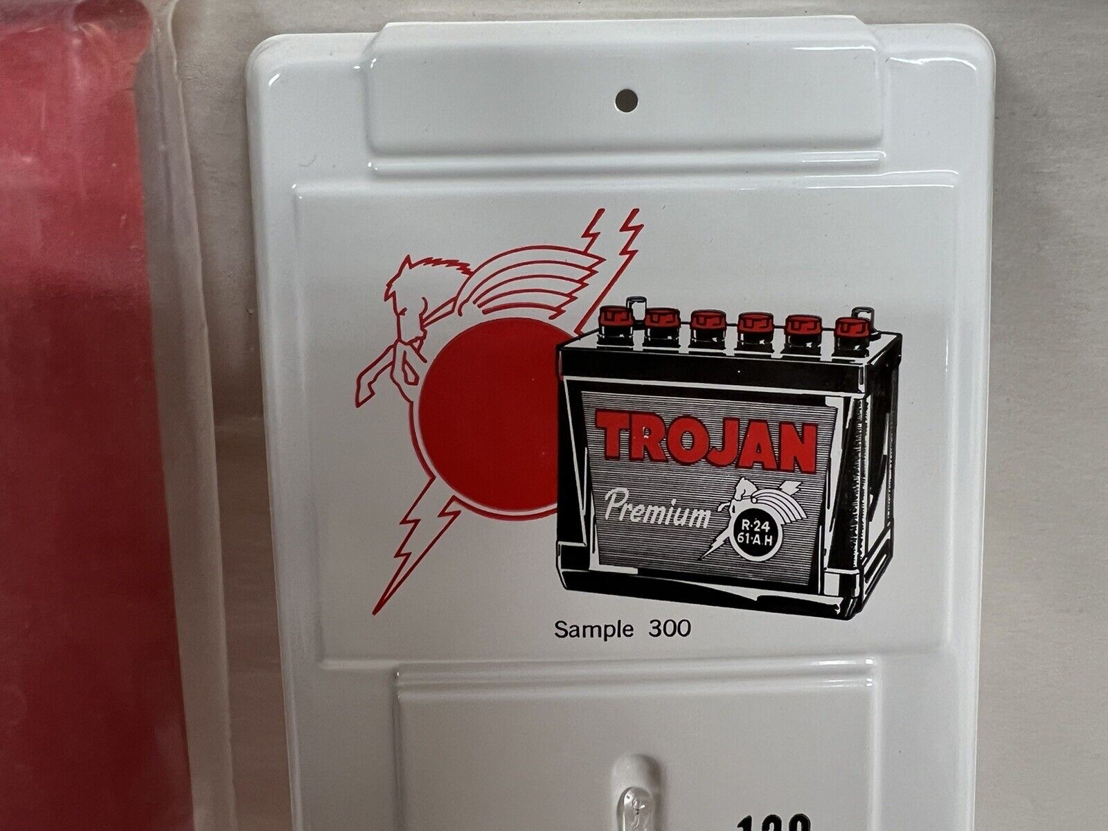 Vintage Brach Auto Thermometer - Trojan Battery Advertisement