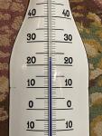 German Enamel Bottle-Shaped Wall Thermometer 21