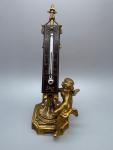 Golden Bronze Desk Thermometer with Enamel Base