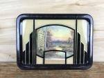 Art Deco Black Framed Thermometer with Trees 5x7