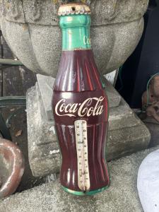 Vintage Coca-Cola Bottle Thermometer Advertising Sign