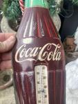 Vintage Coca-Cola Bottle Thermometer Advertising Sign