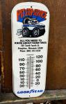Goodyear Vintage Metal Thermometer - Pit Stop Ad