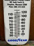 Goodyear Vintage Metal Thermometer - Pit Stop Ad