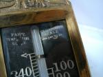 Ornate Brass Antique Steam Thermometer Boiler Gauge