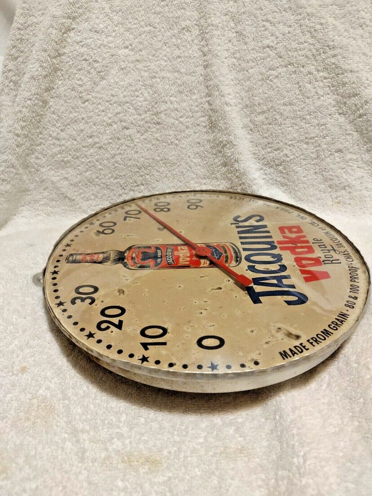Jacquin's Vodka Wall Thermometer - Antique Round
