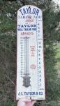 J.L. Taylor Antique Wood Advertising Thermometer
