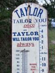 J.L. Taylor Antique Wood Advertising Thermometer