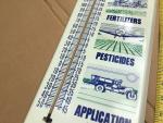 Vintage Puregro Advertising Thermometer Sign for Gardeners