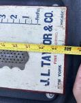 J.L. Taylor Antique Wood Advertising Thermometer
