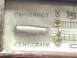 W.C. Mann Vintage Barometer & Thermometer in Wood