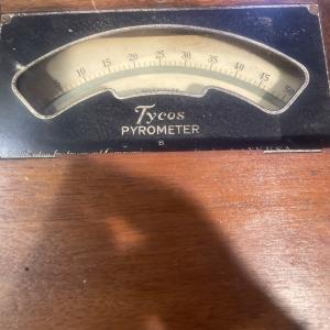 Taylor Tycos Antique Pyrometer with Walnut Case