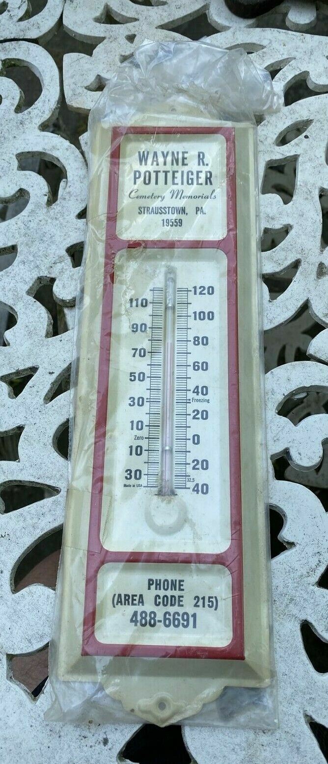 Potteiger Cemetery Funeral Memorials PA Thermometer