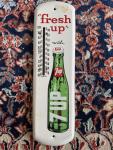 1969 Vintage 7up Advertising Thermometer by Barker