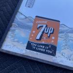 1940s 7 Up Mirror Advertising Thermometer