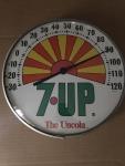 Vintage 7up Glass Thermometer - Great Decor Piece