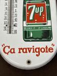 Vintage 7 Up Porcelain Advertising Thermometer