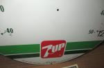 1980's 7UP Round Tin Thermometer Sign