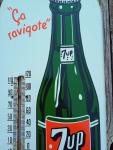 1950s 7 Up Porcelain Thermometer - French Canada