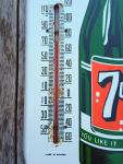 1950s 7 Up Porcelain Thermometer - French Canada