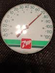 Vintage 7 Up Jumbo Dial Thermometer 12 Inch