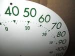 1980's 7UP Round Tin Thermometer Sign