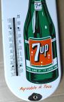 1950s 7up Metal Thermometer Sign - French Canadian