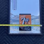 1940s 7 Up Mirror Advertising Thermometer