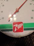 Vintage 7 Up Jumbo Dial Thermometer 12 Inch