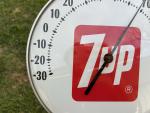 Original 7Up Vintage Dial Thermometer with Glass Cover