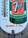 1950s 7 Up Porcelain Thermometer - French Canada