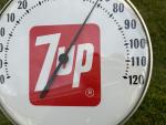Original 7Up Vintage Dial Thermometer with Glass Cover
