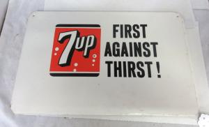 Vintage 7 Up Soda Wall Sign Thermometer