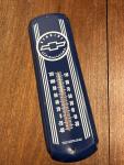 Chevrolet Blue and White Vintage Metal Thermometer