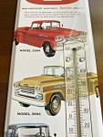 1958 Chevrolet Truck Metal Thermometer - Licensed GM