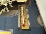 1930s Auld Chevrolet Co Glass Picture Thermometer