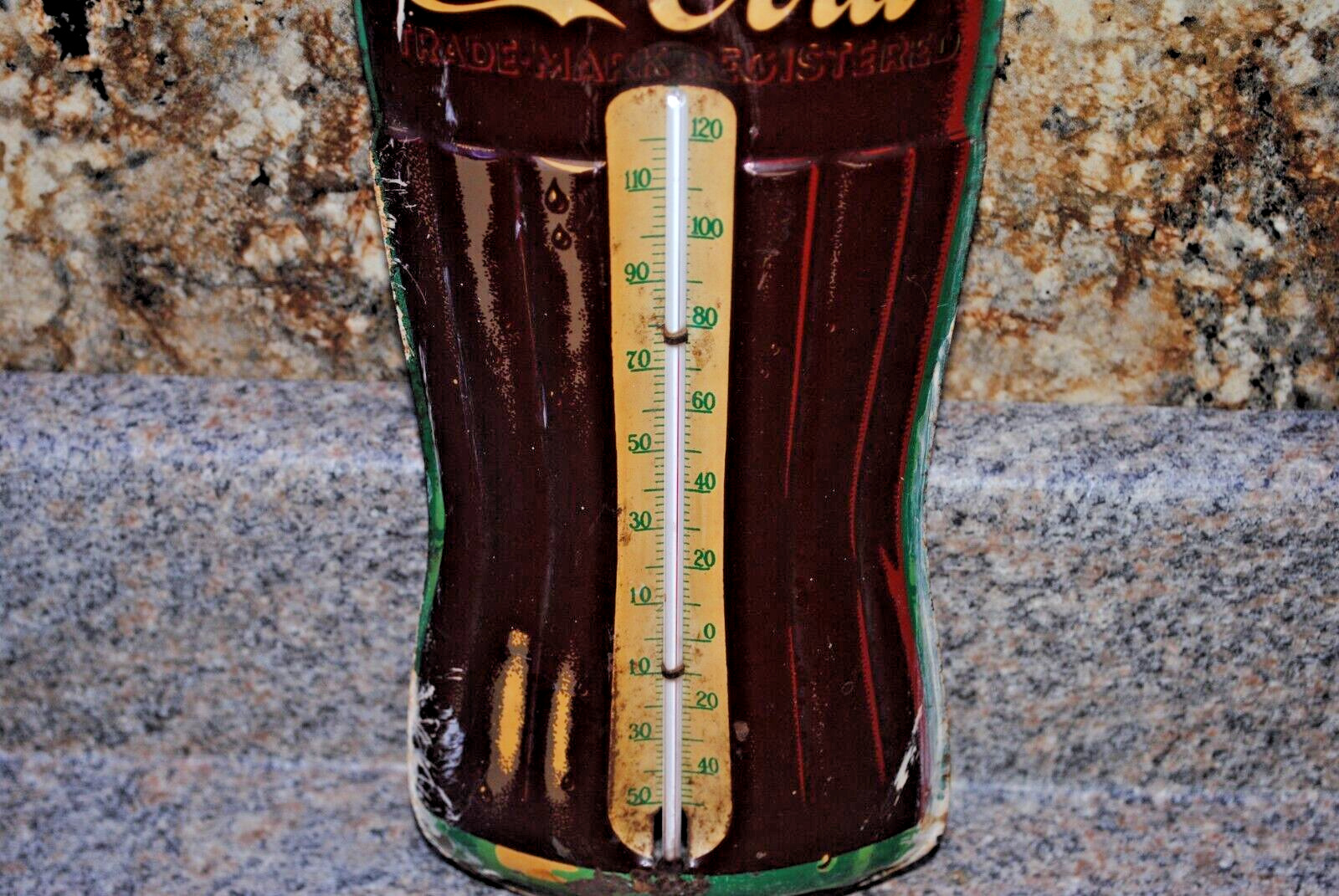 Coca-Cola Thermometer Sign, Robertson Antique, 1950s-60s USA