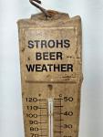 Vintage Strohs Beer Weather Thermometer - Rare Find