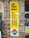 Vintage "Say Pepsi Please" Wall Thermometer 28