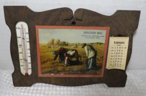 1920s Wood & Glass Donaldson Bros. Thermometer