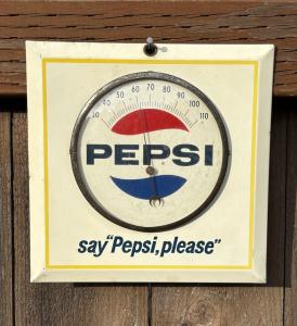 Pepsi Please Vintage Thermometer Sign for Collectors