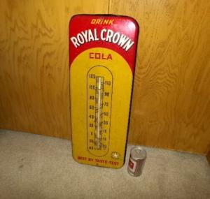 1940s Royal Crown Cola Vintage Thermometer