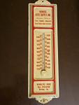 Bowers Auto Supply Vintage Metal Advertising Thermometer
